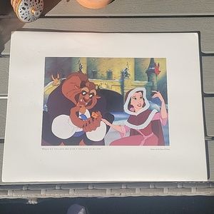 Sealed Vintage Beauty and the Beast Lithograph